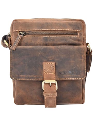 Greenburry Vintage Umhängetasche Leder 20 cm brown