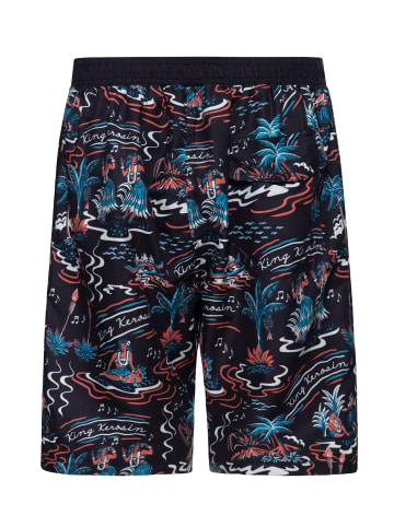 King Kerosin King Kerosin Badeshorts Hawaii in schwarz