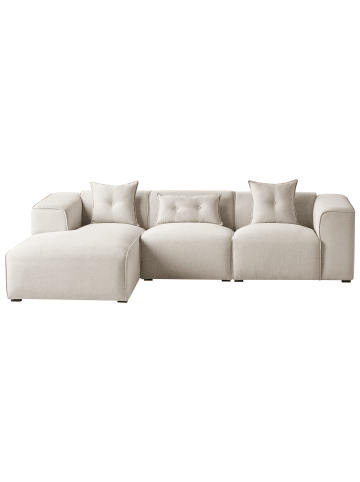 Beliani 3-Sitzer Sofa DOLVA in Beige/Schwarz - (W) 294 x (H) 72 x (L) 170 cm