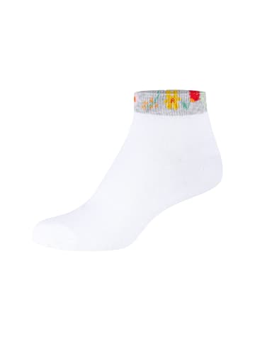 S. Oliver Sneakersocken originals organic flower 4er Pack originals in white & powder puff