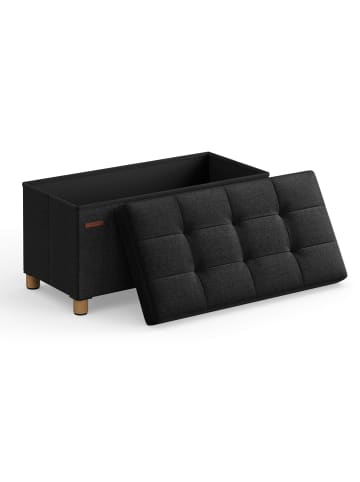 SONGMICS Sitzhocker Melisa in Schwarz - (B)76.1 x (H)40.1 x (T)38.1 cm