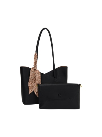 Usha Women 2-In-1 Tote Bag Set in Black