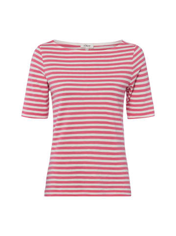 s.Oliver T-Shirt in pink weiß