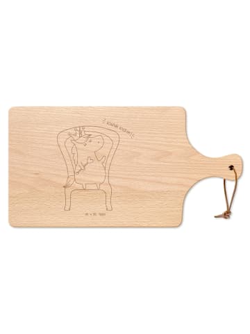 Mr. & Mrs. Panda Holzbrett Einhorn König ohne Spruch in Transparent