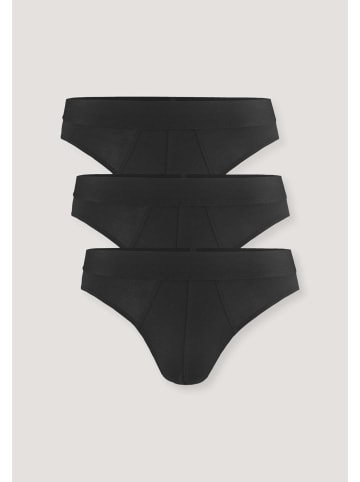 Hessnatur Slip Regular Cut 3er-Pack in schwarz