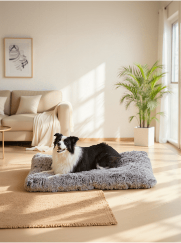 Feandrea Hundebett Bobbee in Ombré-Grau - (B)105 x (H)10 x (T)68 cm