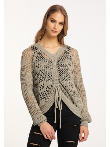 myMo ROCKS Damen Strickpullover in Grau