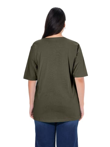 Ulla Popken Shirt in olivgrau