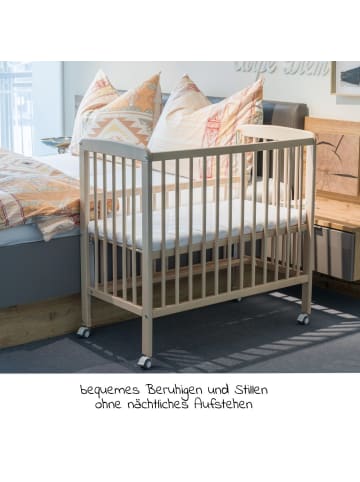 fillikid 2in1 Beistellbett, Stubenbett Nino - Nat in braun