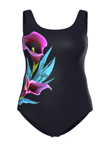 Ulla Popken Badeanzug in schwarz