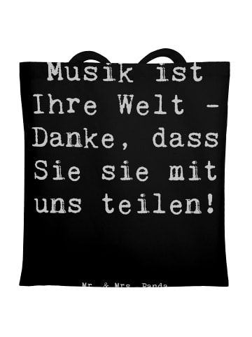 Mr. & Mrs. Panda Shopper Bag Spruch Musiklehrer Danke mit Spruch in Schwarz