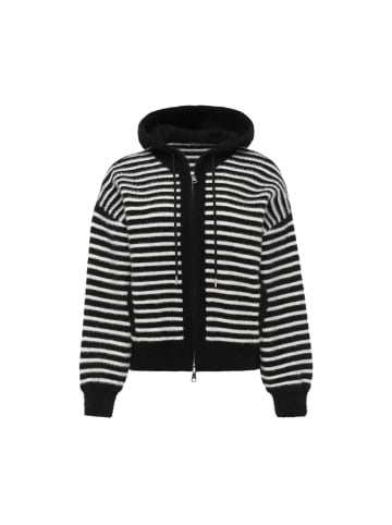 PLUMDALE Women Cardigan in Black Offwhite