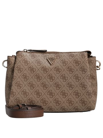 Guess Noelle II TRI Comp - Umhängetasche 24 cm (coal logo) in latte logo/brown