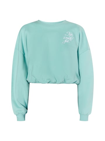 myMo Sweatshirt Cropped in Aqua