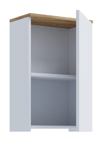 VCM  Hängeschrank Badregal Badmöbel Wandschrank Cosila in Weiß / Honig-Eiche