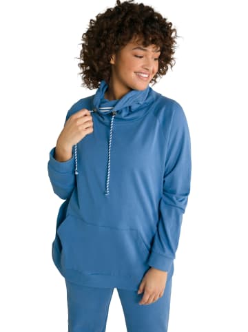 Ulla Popken Sweatshirt in mattes blau