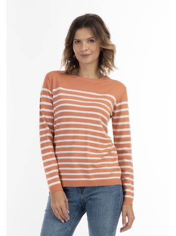usha BLUE LABEL Damen Strick Pullover in Koralle Wollweiss