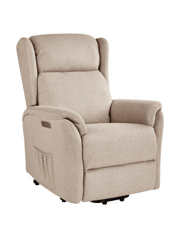 Beliani Sessel ELEGY in Beige - (W) 72 x (H) 86 x (L) 80 cm