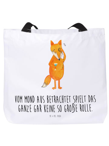 Mr. & Mrs. Panda Tote Bag Fuchs Lord mit Spruch in Weiß
