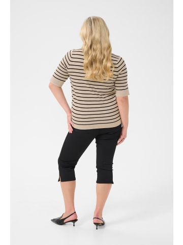 KAFFE curve Strickpullover KClizzy Regular fit in Feather Gray / Black Stripe