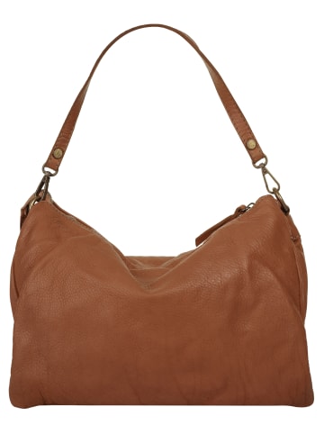 Samantha Look Umhängetasche echt Leder in cognac