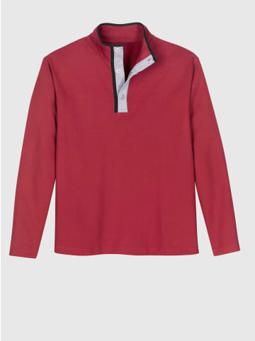 Sieh an! Sweatshirt in dunkelrot-grau