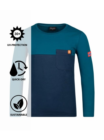 Trollkids Longsleeve "Bergen" in Nachtblau/Dunkelblau