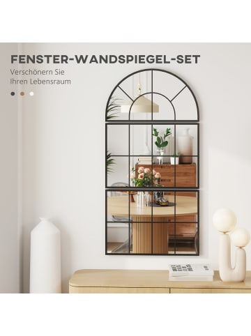 HOMCOM Wandspiegel-76L x 2B x 53H cm-Schwarz