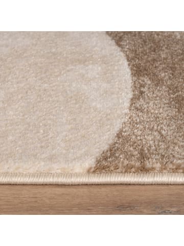 KADIMA DESIGN Teppich Kurzflor Abstrakt Wohnzimmer in Beige