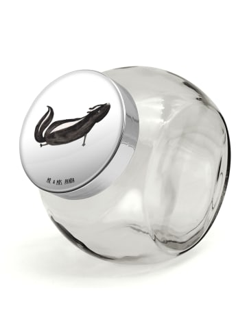 Mr. & Mrs. Panda Lebensmittelbehälter Stinktier Yoga ohne Spruch in Weiß