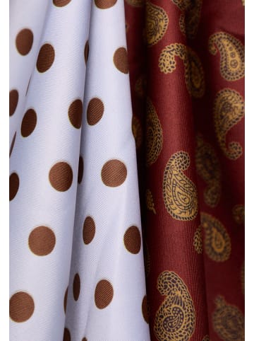 usha FESTIVAL Women Feminine Scarf in Navy Brown White