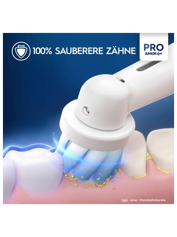 Oral-B Elektrische Zahnbürste "Pro Junior" + 8 Aufsteckbürsten "Grogu/Star Wars"