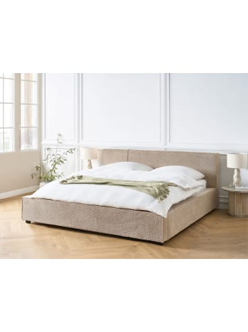 Beliani Doppelbett MIRANDE in Beige - (W) 209 x (H) 90 x (L) 231 cm