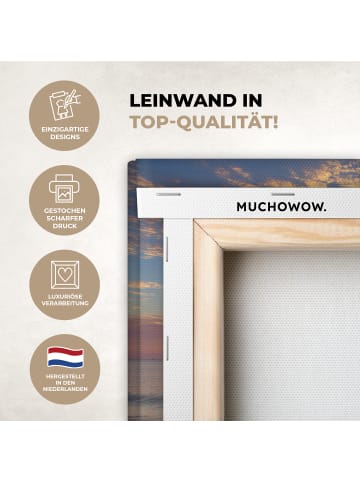 MuchoWow Leinwand bilder Sonnenuntergang Meer