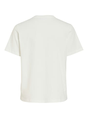 Vila T-Shirt VISybilla Cherry in weiß himbeer - 0002