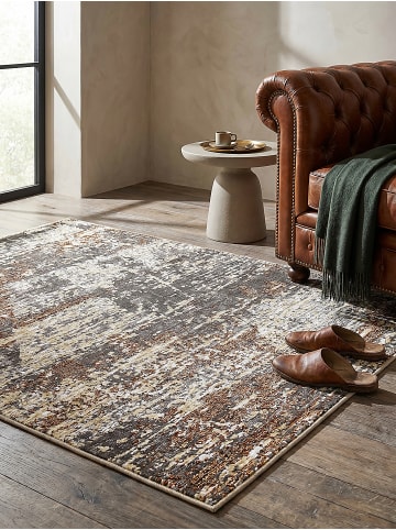 KADIMA DESIGN Teppich Kurzflor Modern Abstrakte Motive, Wohnzimmer in Erdtöne