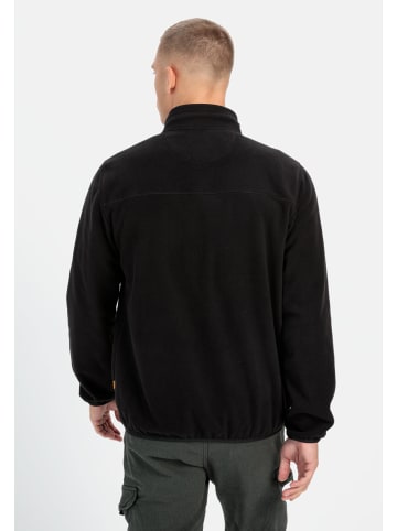 Camel Active Fleecejacke aus recyceltem Polyester in Schwarz