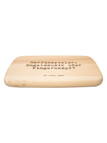 Mr. & Mrs. Panda Brotzeitbrett Spruch Harfe Melodien mit Spruch in Transparent