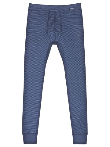 Ammann Lange Unterhose Jeans Feinripp in Blau