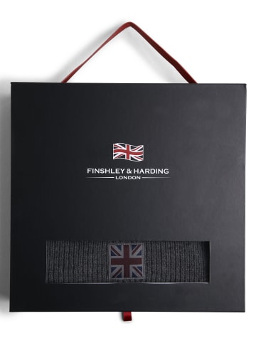 Finshley & Harding London Schal und Mütze in grau