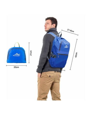 Intirilife Faltbarer Rucksack - 36L in Azurblau