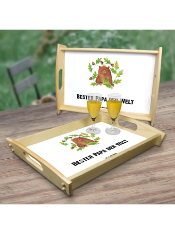 Mr. & Mrs. Panda Tablett Bär König mit Spruch in Weiß