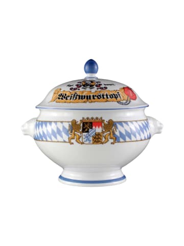Seltmann Weiden Löwenkopfterrine mit Deckel Compact Bayern in Bunt 3 l in bunt