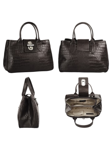 Cluty Handtasche in dunkelbraun