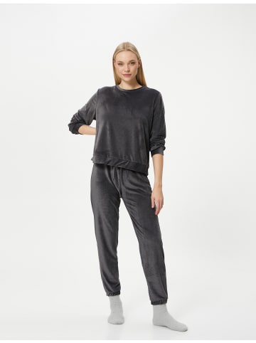 KOTON Schlafanzug Strickoberteile in Blau