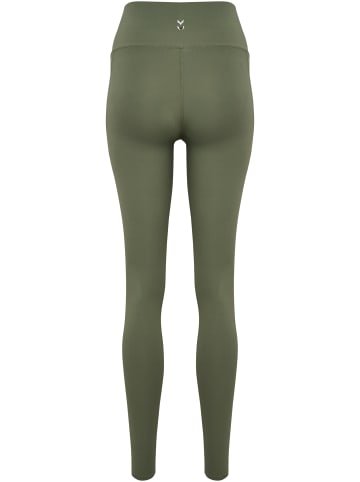 Hummel Leggings Hmlhiit Multisport Damen in DEEP LICHEN GREEN