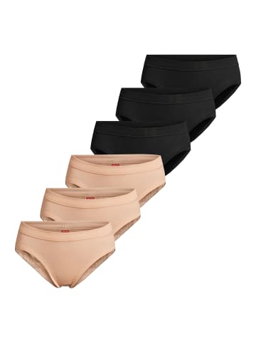 Conta Hüftslip Feinripp in Beige / schwarz