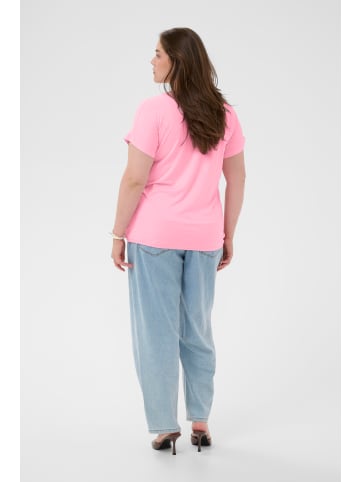 KAFFE curve T-Shirt kurzarm KCjena Loose fit in Pink Frosting