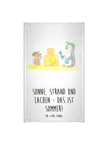 Mr. & Mrs. Panda Handtuch Sommerfreude mit Spruch in Weiß