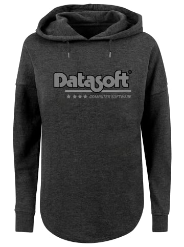 F4NT4STIC Oversized Hoodie Retro Gaming Datasoft Logo schwarz in charcoal